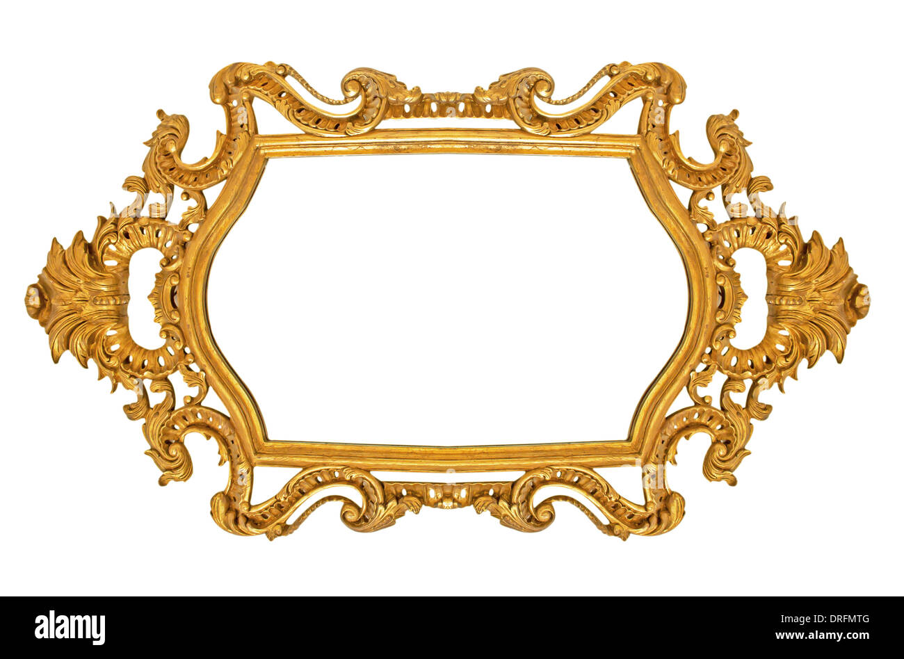 Alt Antik Gold Bild Rahmen Wand Tapete Dekorative Objekte Isoliert Weissen Hintergrund Stockfotografie Alamy