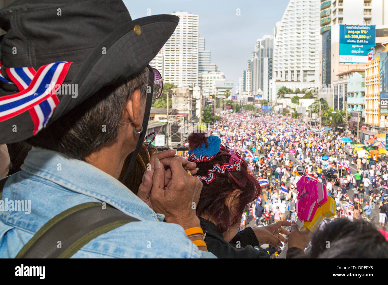 Politische Demonstration, Bangkok, Thailand Stockfoto