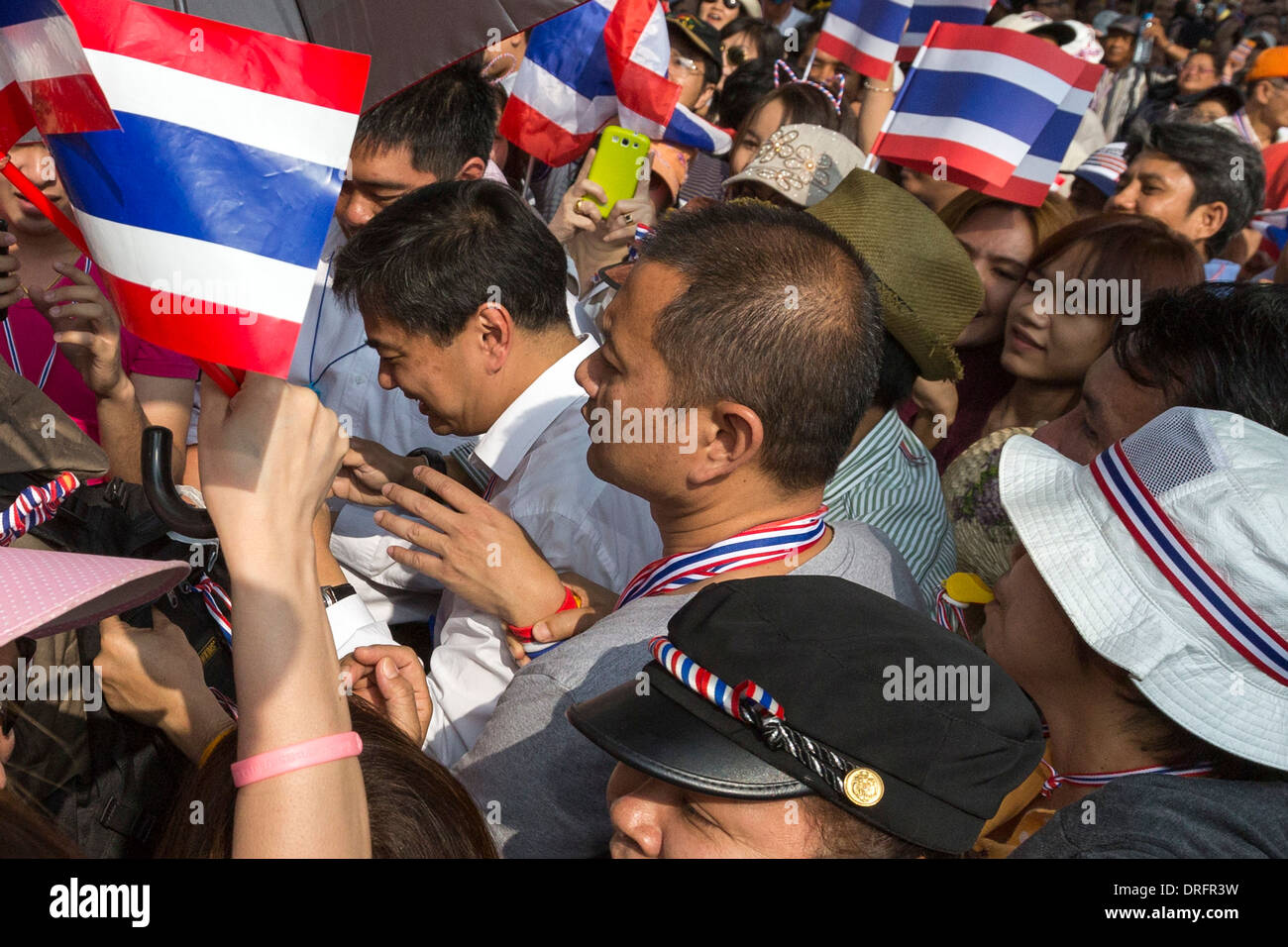 Politische Demonstration, Bangkok, Thailand Stockfoto