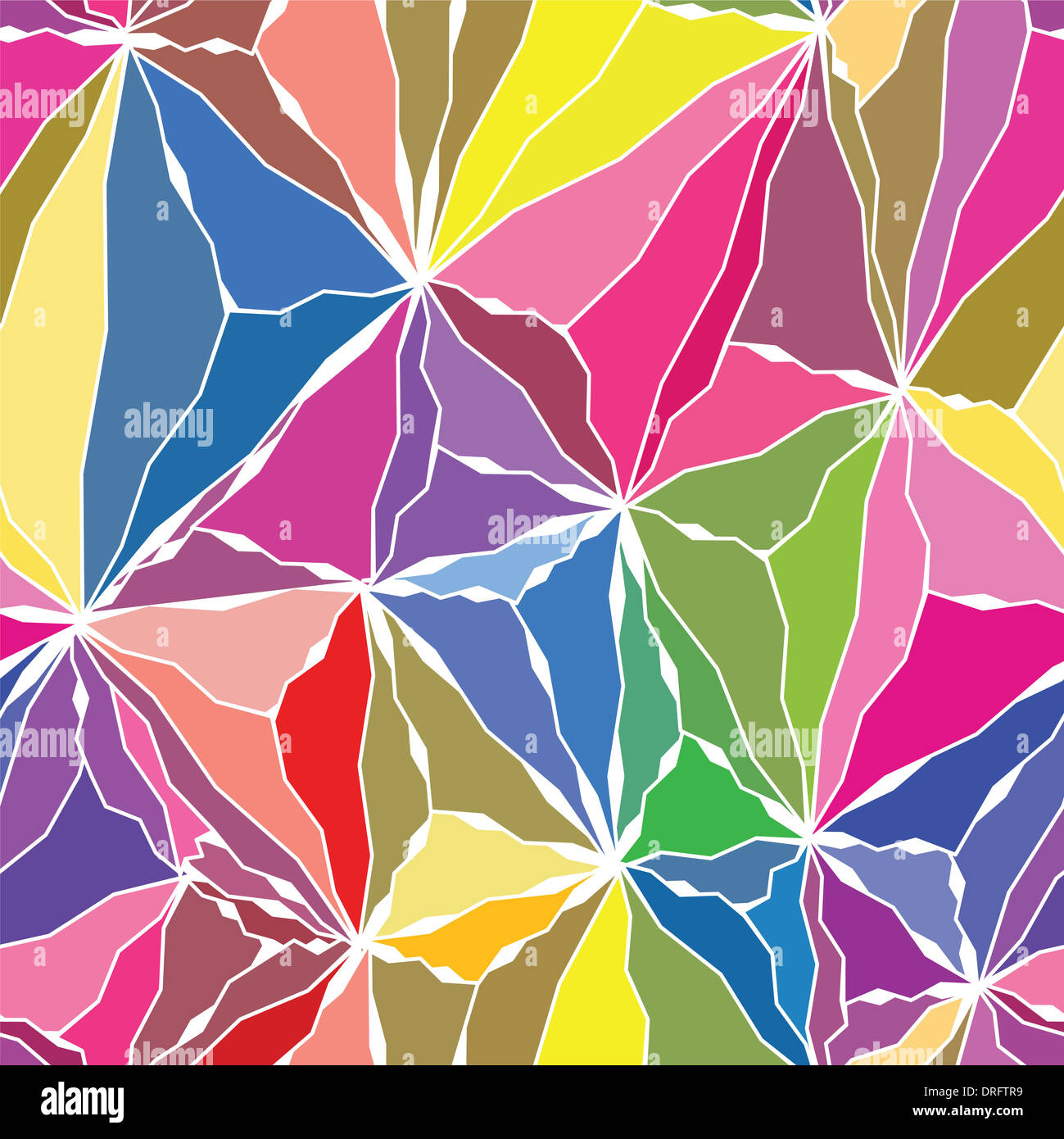 Kristalle Seamless Pattern mit verschiedenen Farben Stockfoto