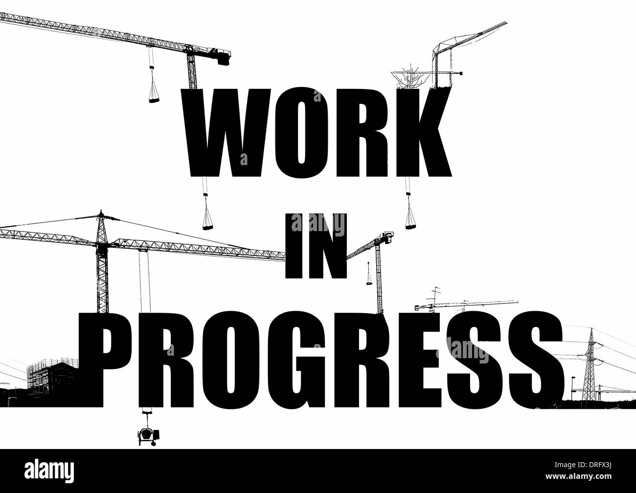In Arbeit Stockfoto