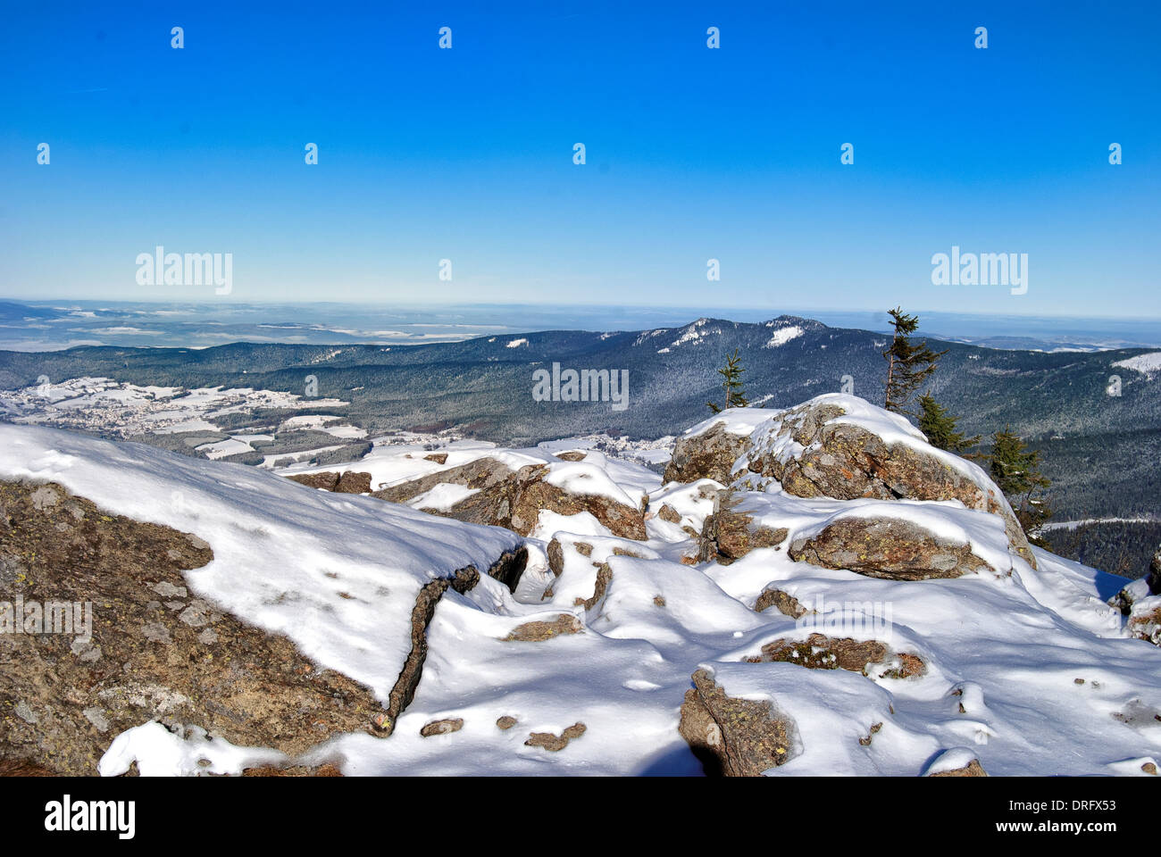 Arber Berg im Bayerischen Wald im winter Stockfoto