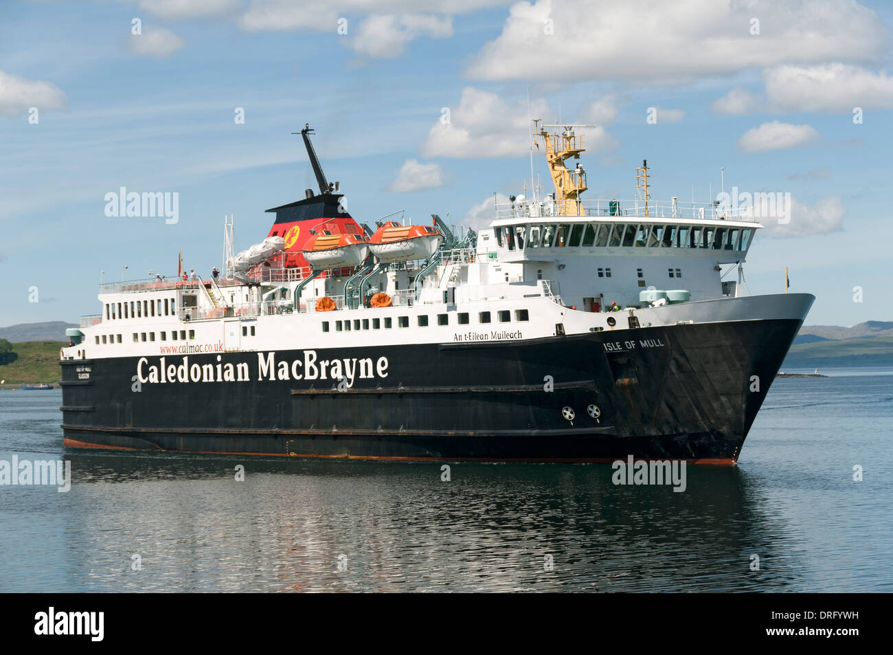 Caledonian MacBrayne Fähre, die "Isle of Mull", in Oban Bay, Oban, Hochlandregion, Schottland, Großbritannien Stockfoto