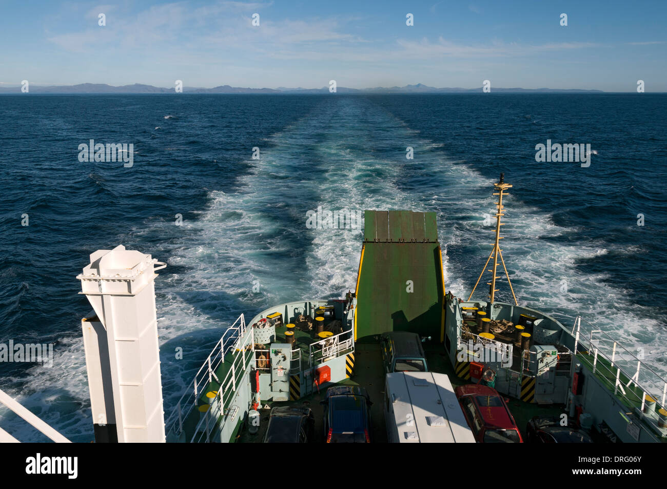 An Bord der Caledonian MacBrayne Fähre, der "Lord of the Isles", gebunden für Lochboisdale in den äußeren Hebriden, Schottland, Großbritannien Stockfoto