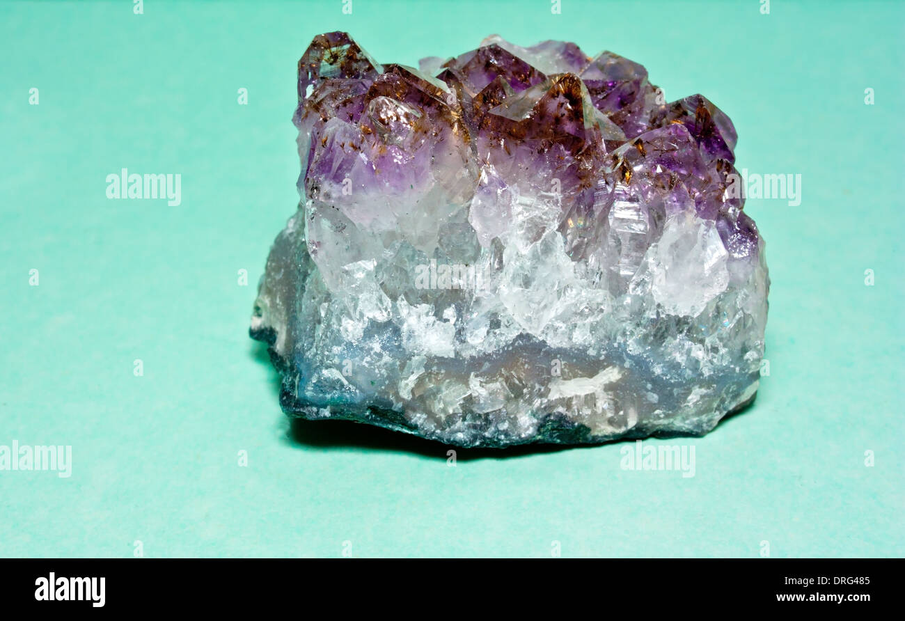 Ein Bild des Minerals bekannt als Amethyst Stockfoto