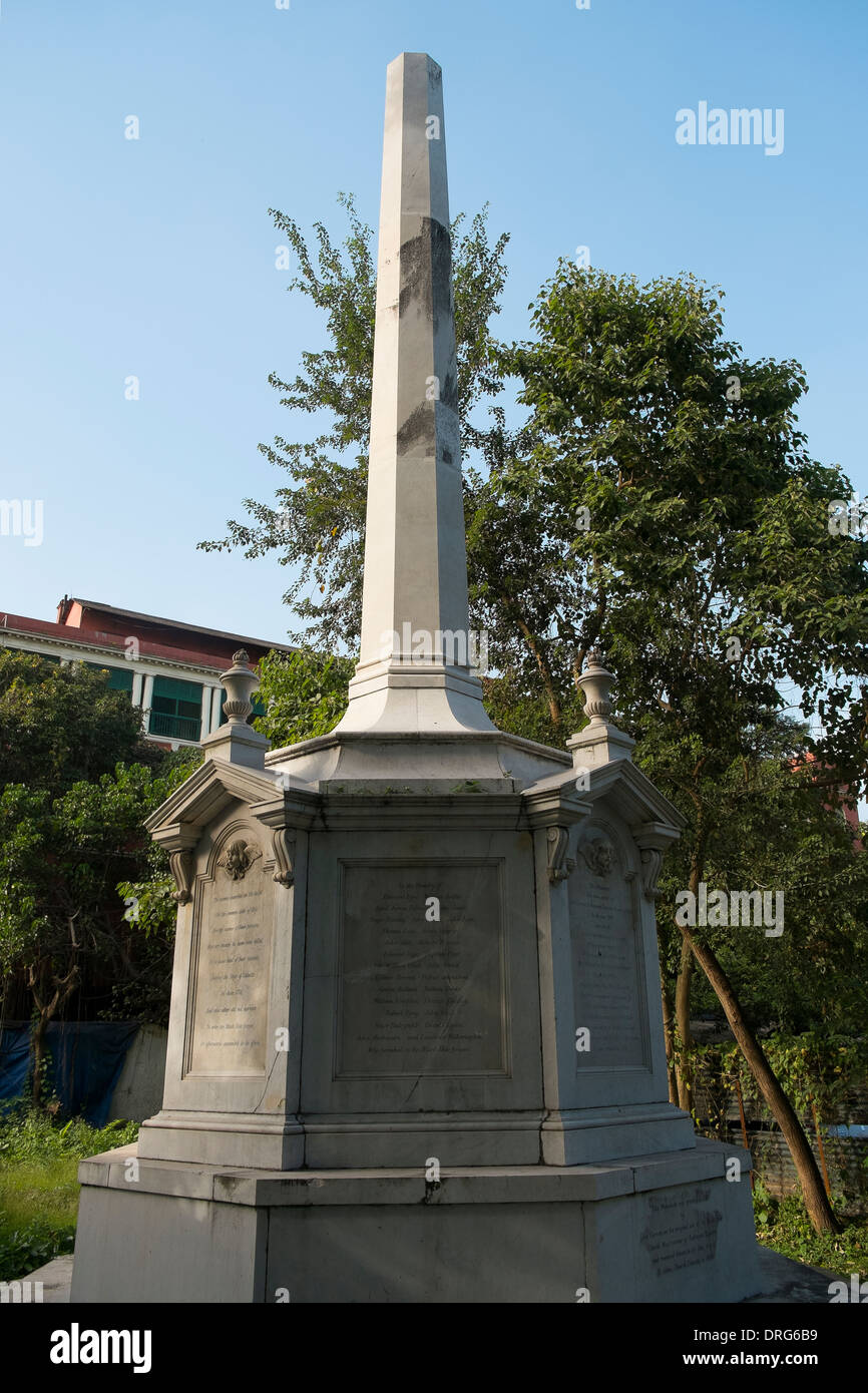 Indien, Westbengalen, Kolkata, Denkmal zum schwarzen Loch von Kalkutta Stockfoto