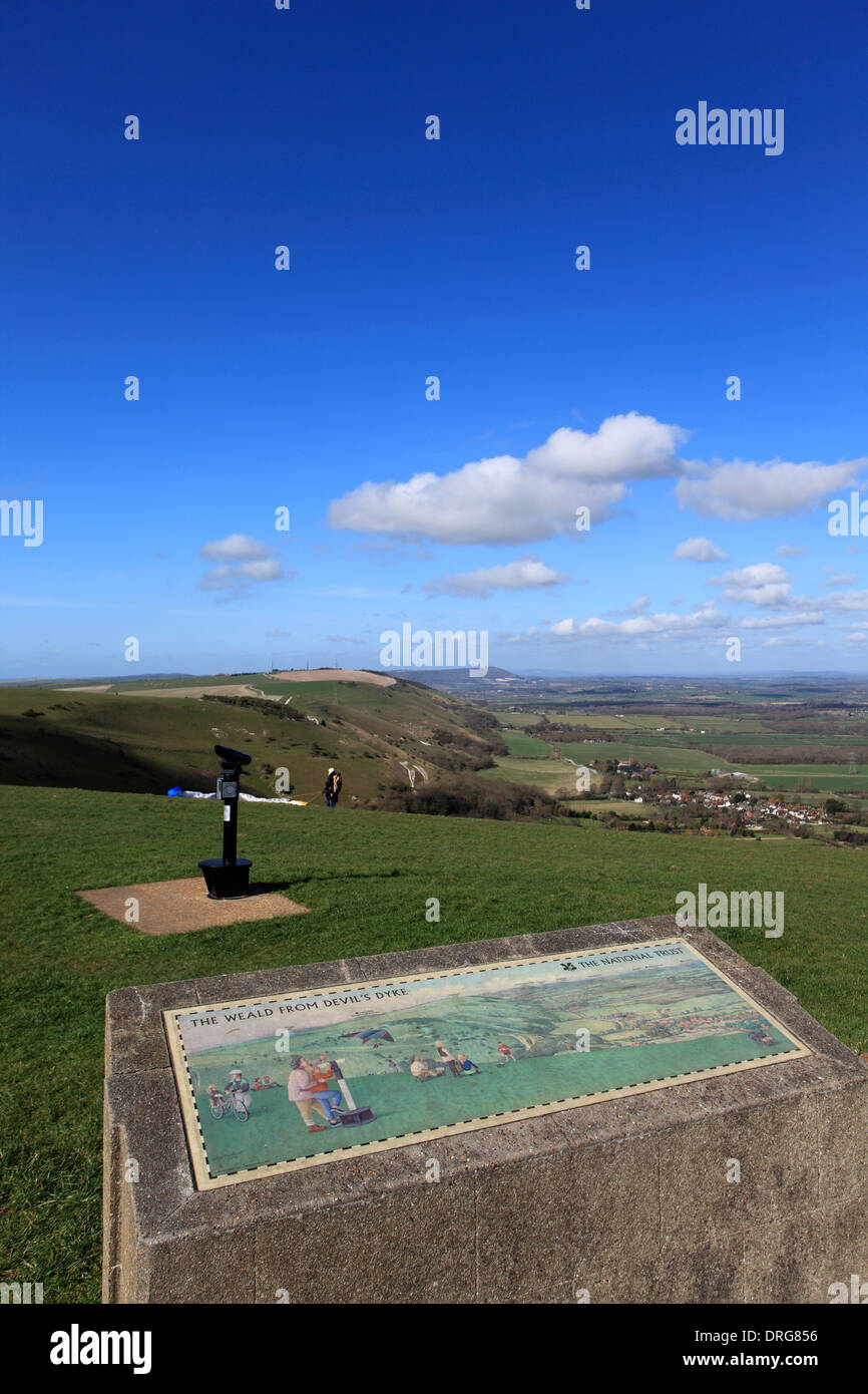 Devils Dyke Ausflugsort, The Weald South Downs National Park, Sussex County, England, UK Stockfoto