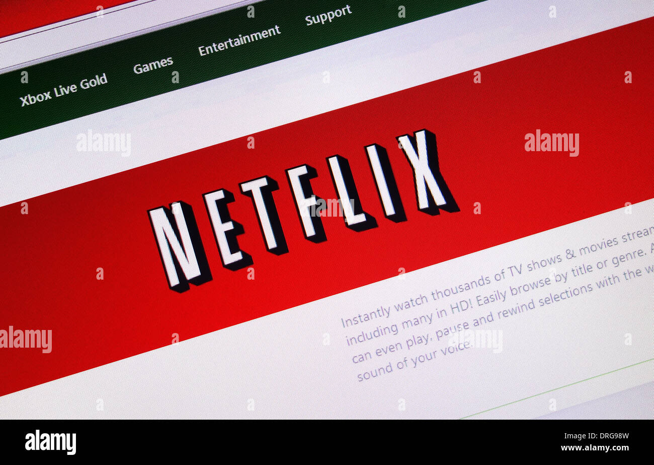 Netflix-website Stockfoto