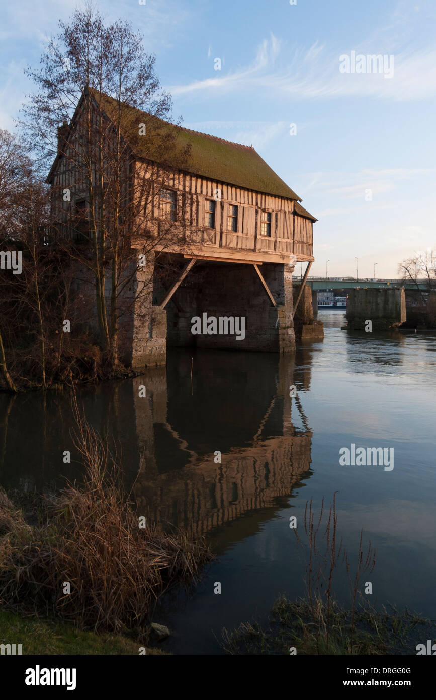 Alte Mühle, Vernonnet, Vernon, Eure, Frankreich Stockfoto