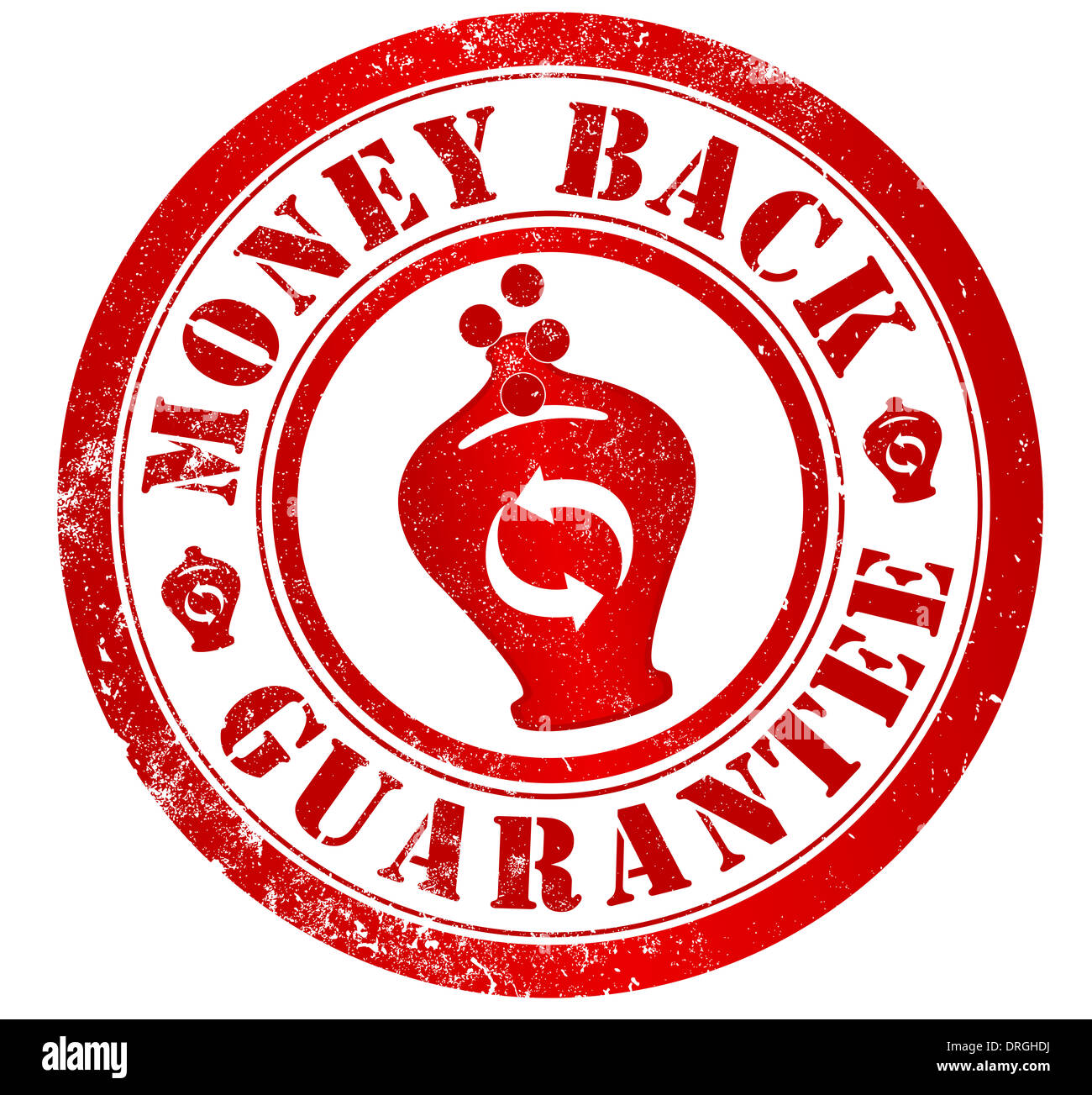 Geld zurück Garantie Grunge Stempel, in englischer Sprache Stockfoto