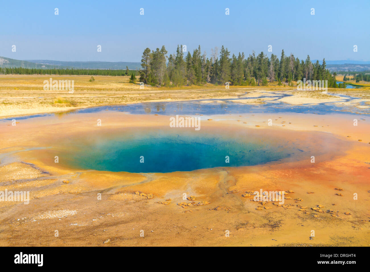 Heiß bunte geothermischen Pool, Yellowstone-Nationalpark, Wyoming Stockfoto