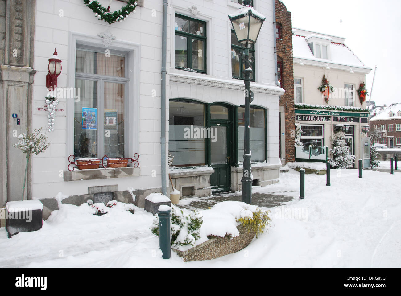 Voorstad St. Jacob im Winter Roermond Niederlande Stockfoto