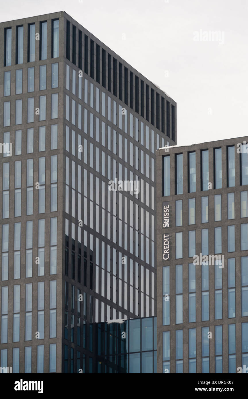 Bürogebäude der zweitgrößte Bank Credit Suisse, Schweiz in Zürich, Schweiz Stockfoto