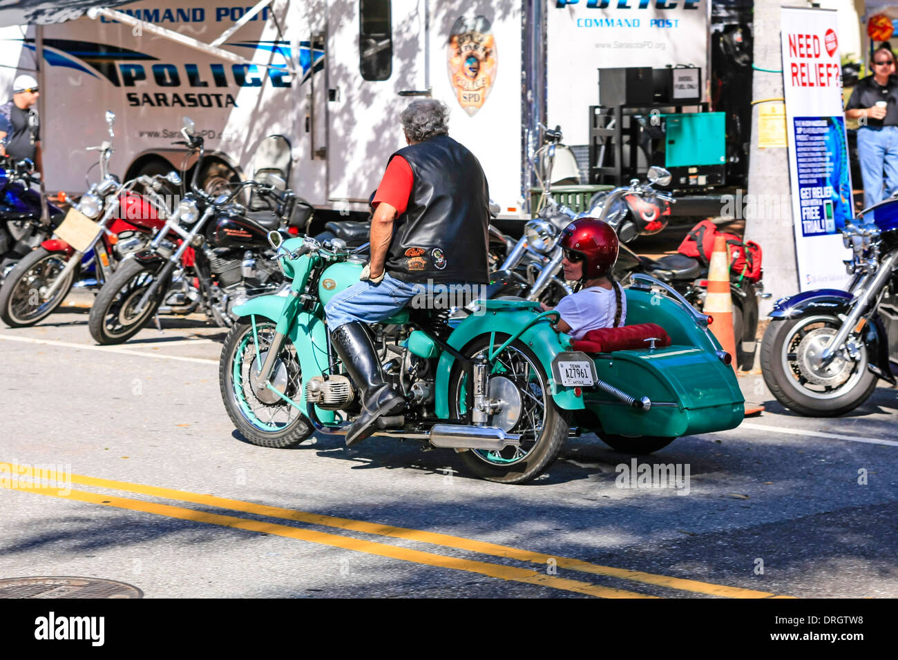 Thunder Bay Motorrad-Veranstaltung in Sarasota Florida Stockfoto