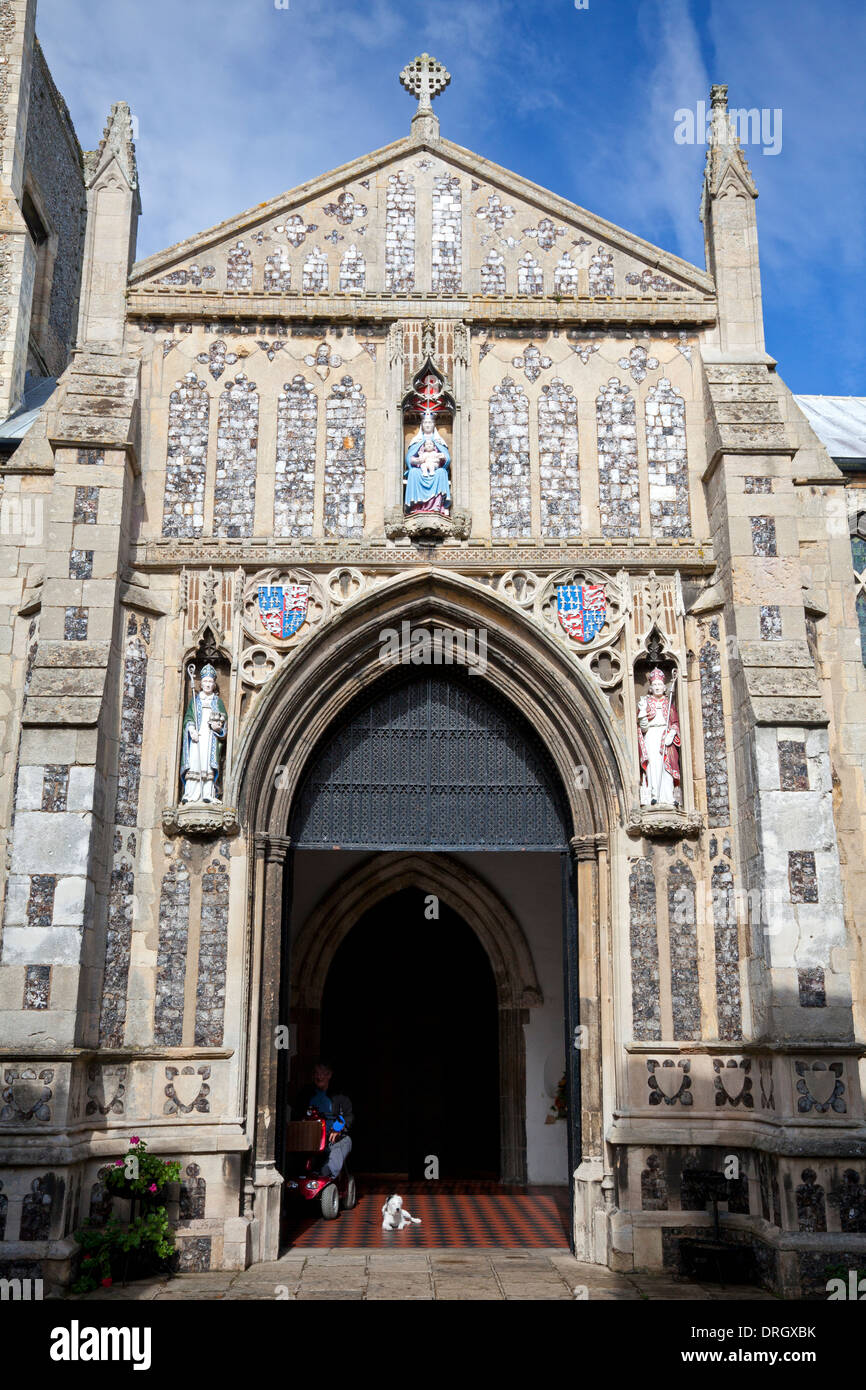 Eingangshalle, St.-Nikolaus Kirche, North Walsham, Norfolk Stockfoto