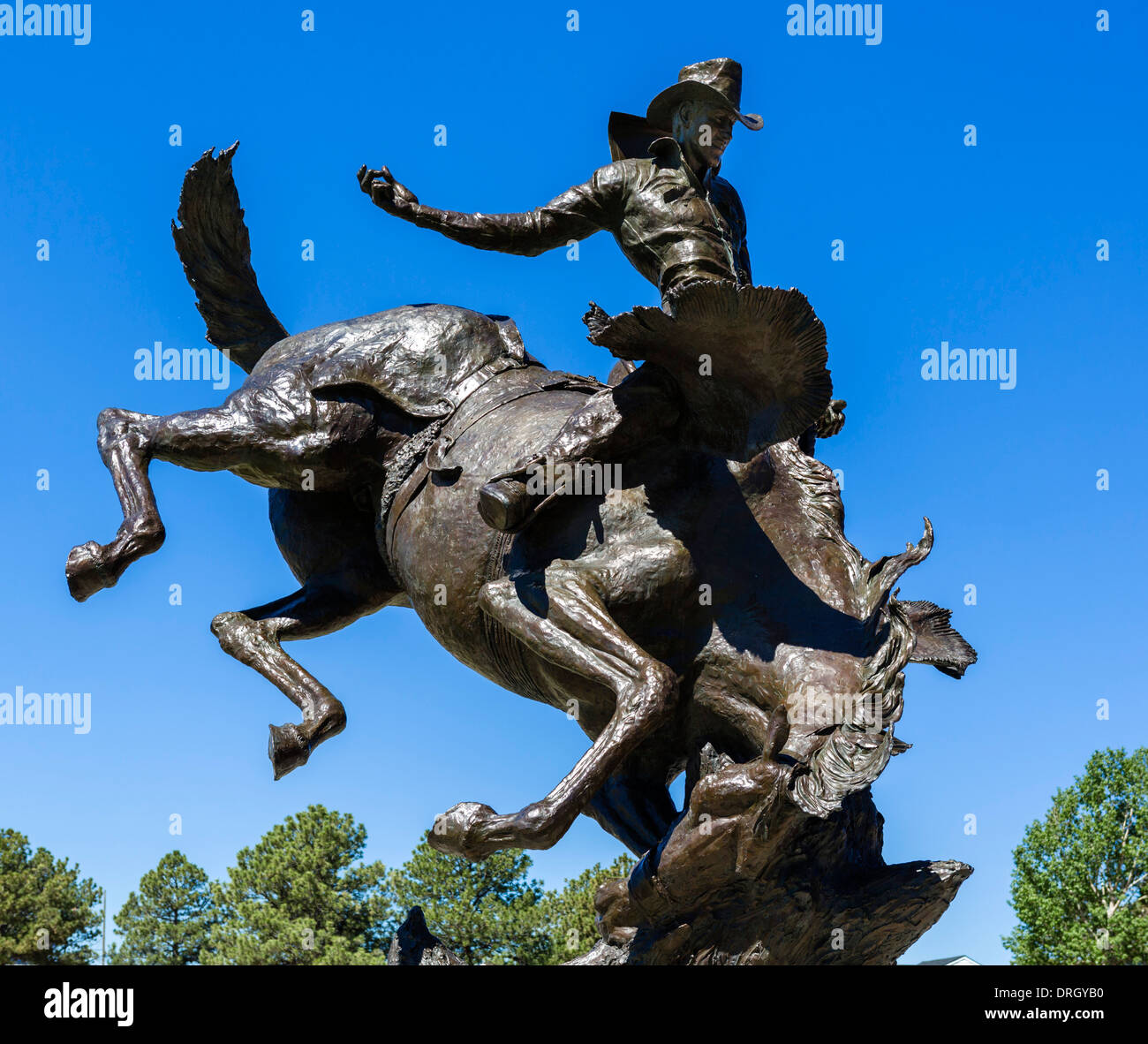 Statue am Frontier Days Park, Cheyenne, Wyoming, USA Stockfoto