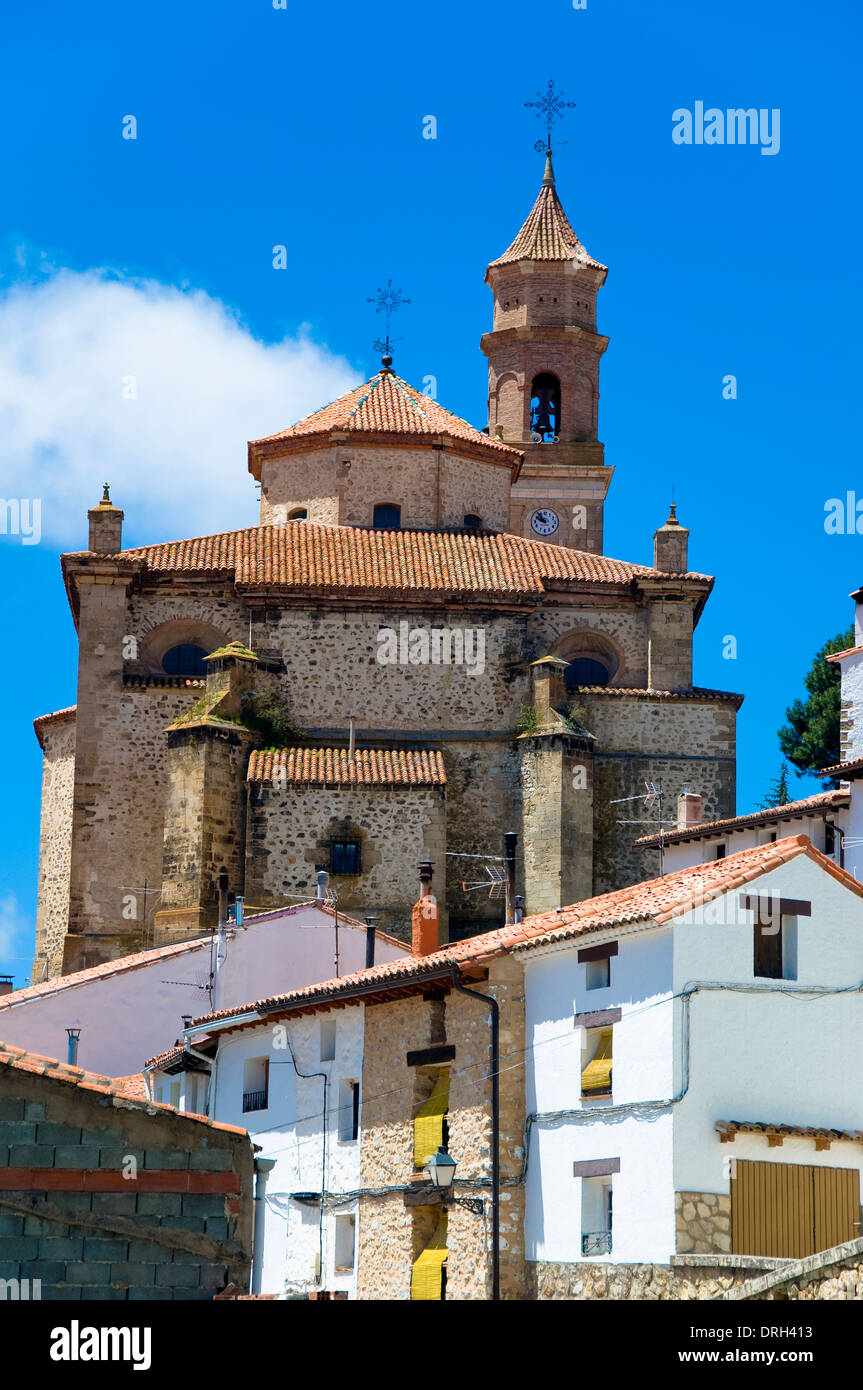 Kirche, Orihuela del Tremedal, Teruel, Aragon, Spanien Stockfoto