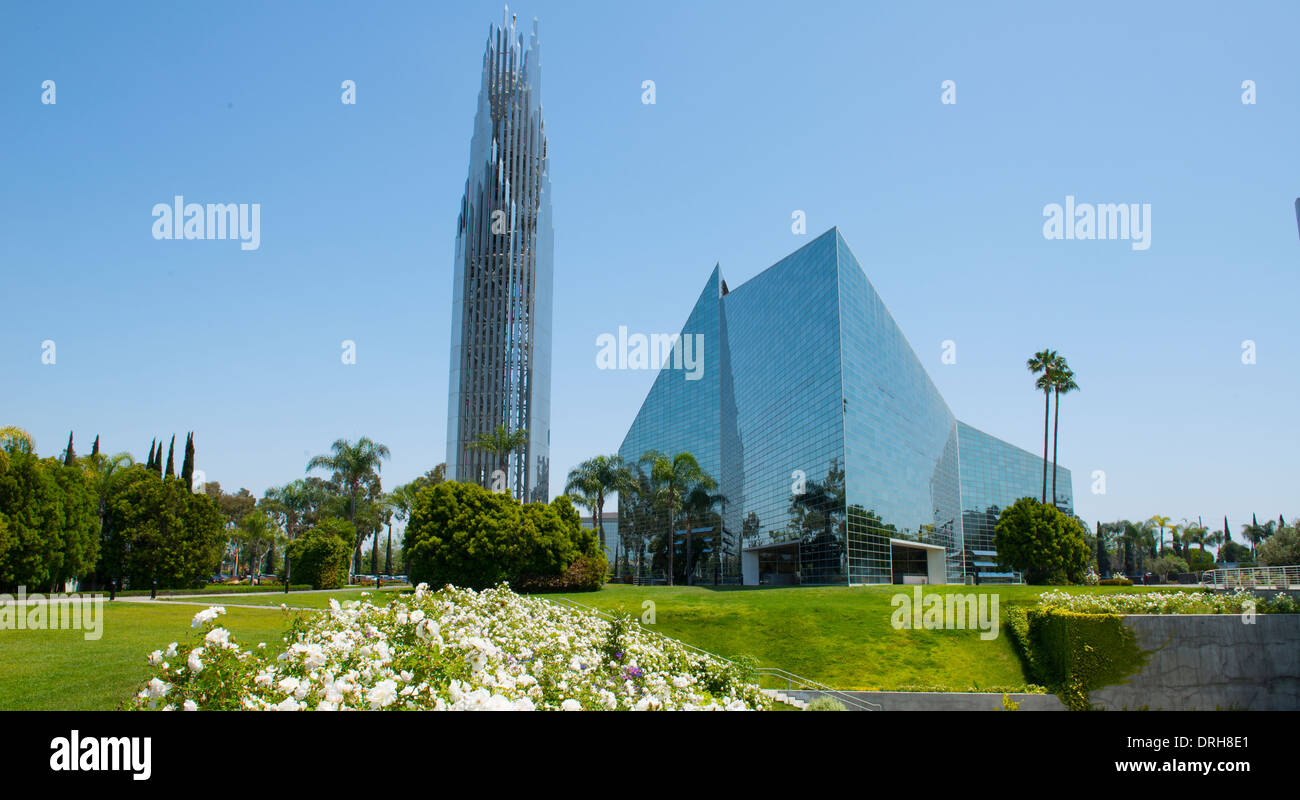 Der Crystal Cathedral und Gebet Spire Garden Grove Orange County Kalifornien USA Stockfoto