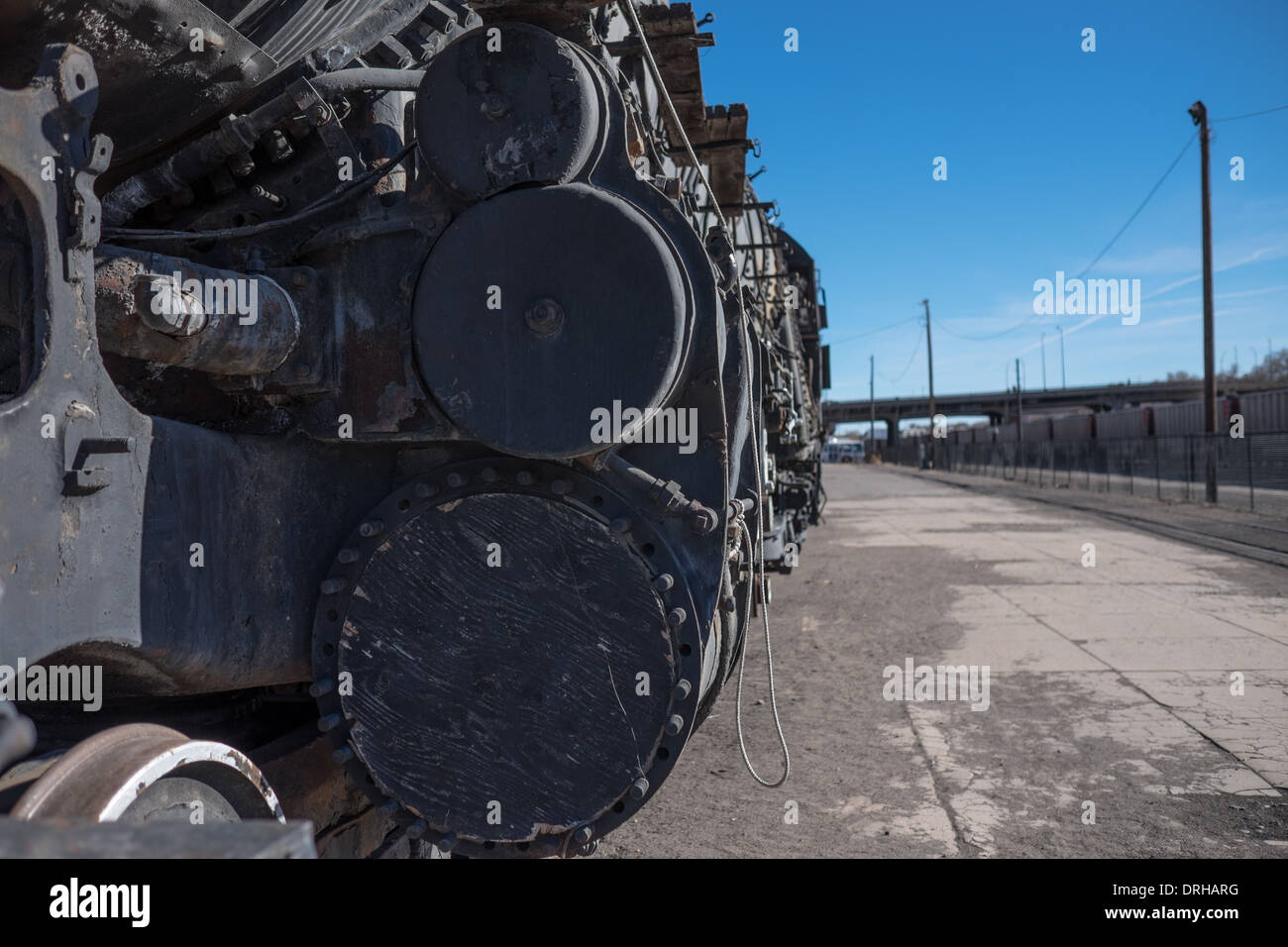Lok Santa Fe 2912 im Pueblo, Colorado Railroad Museum. Stockfoto