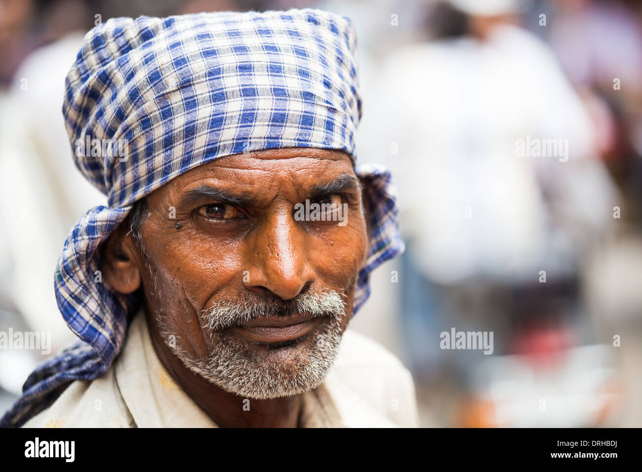 Rikscha-Fahrer in Alt-Delhi, Indien Stockfoto