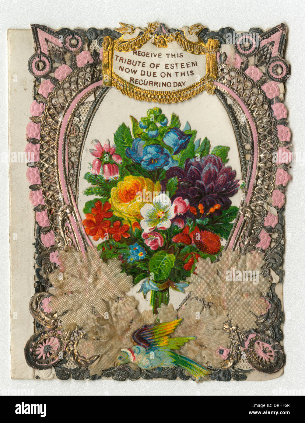 Frühe Grußkarte (Victorian) Stockfoto