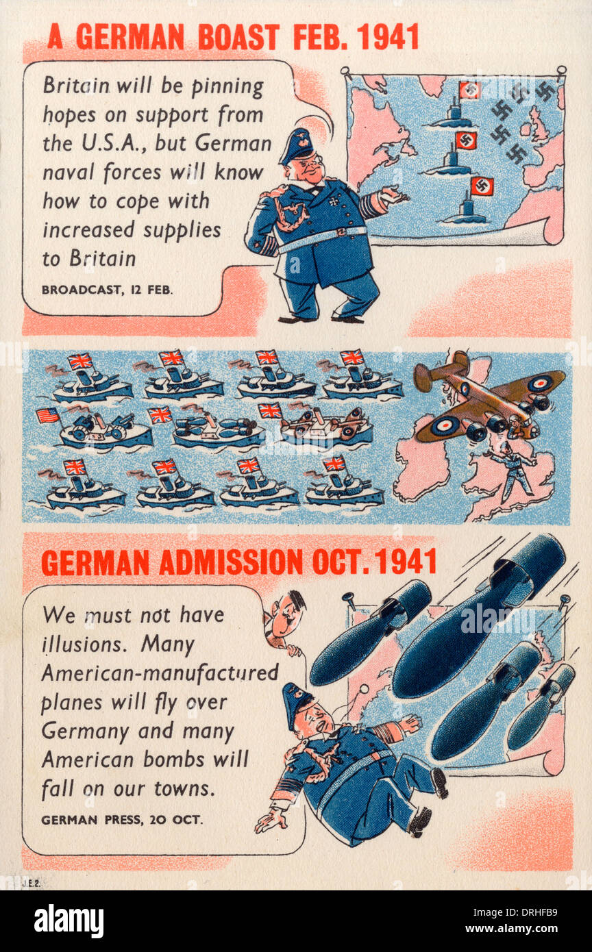 Zweiter Weltkrieg - deutsche rühmen und Realität Stockfoto