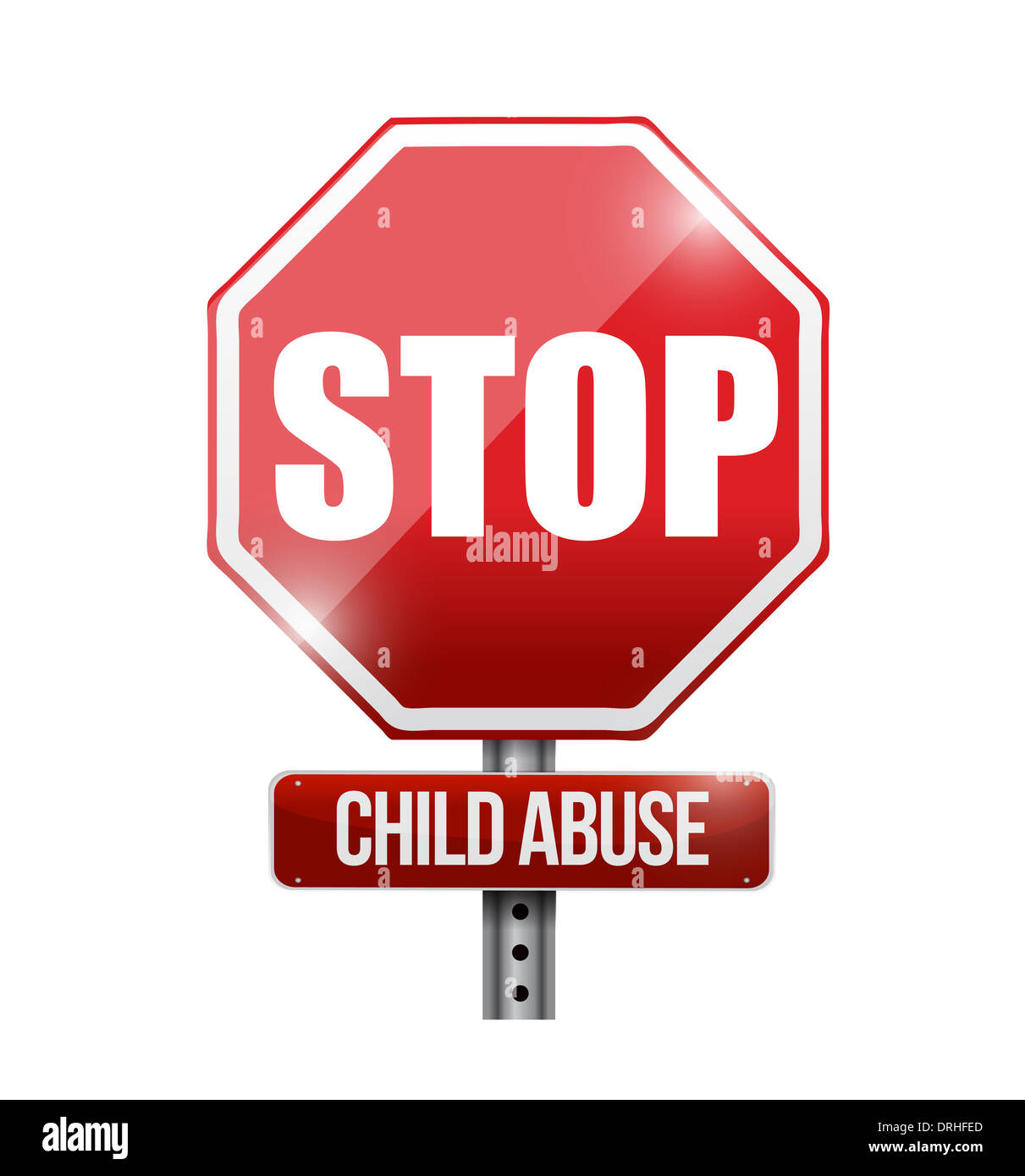 nicht mehr Kind Missbrauch Straßenplanung Zeichen Abbildung auf einem weißen  Hintergrund Stockfotografie - Alamy