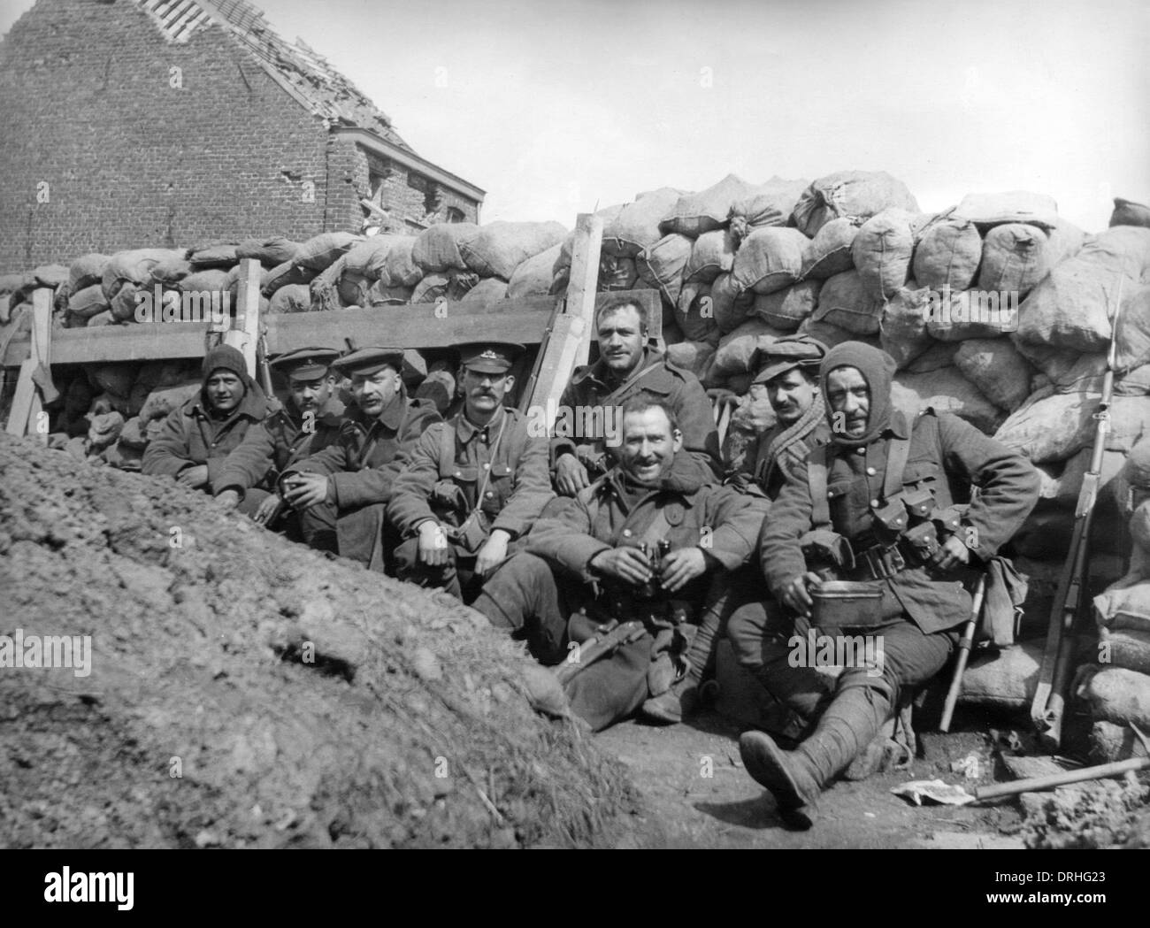 Britische Soldaten in Le Touquet, Frankreich, WW1 Stockfoto
