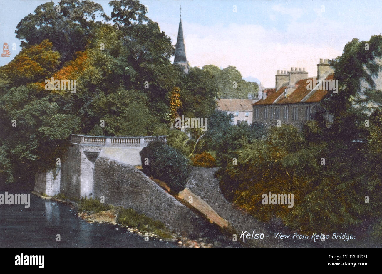 Blick von Kelso Brücke, Kelso, Schottland Stockfoto