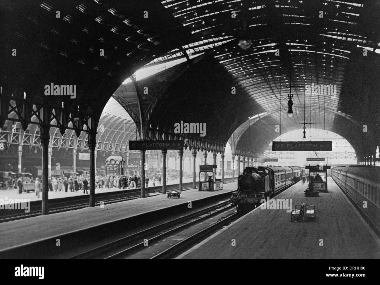 Paddington Station, London - Plattform 5 Stockfoto