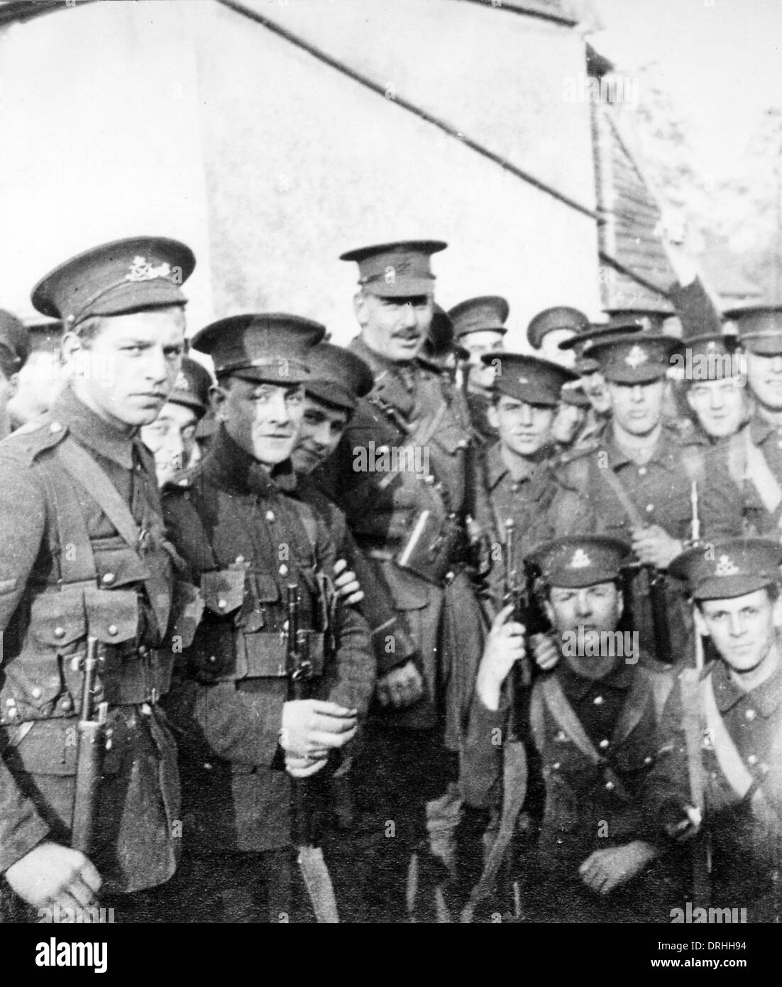 Gruppe von britischen Soldaten, WW1 Stockfoto