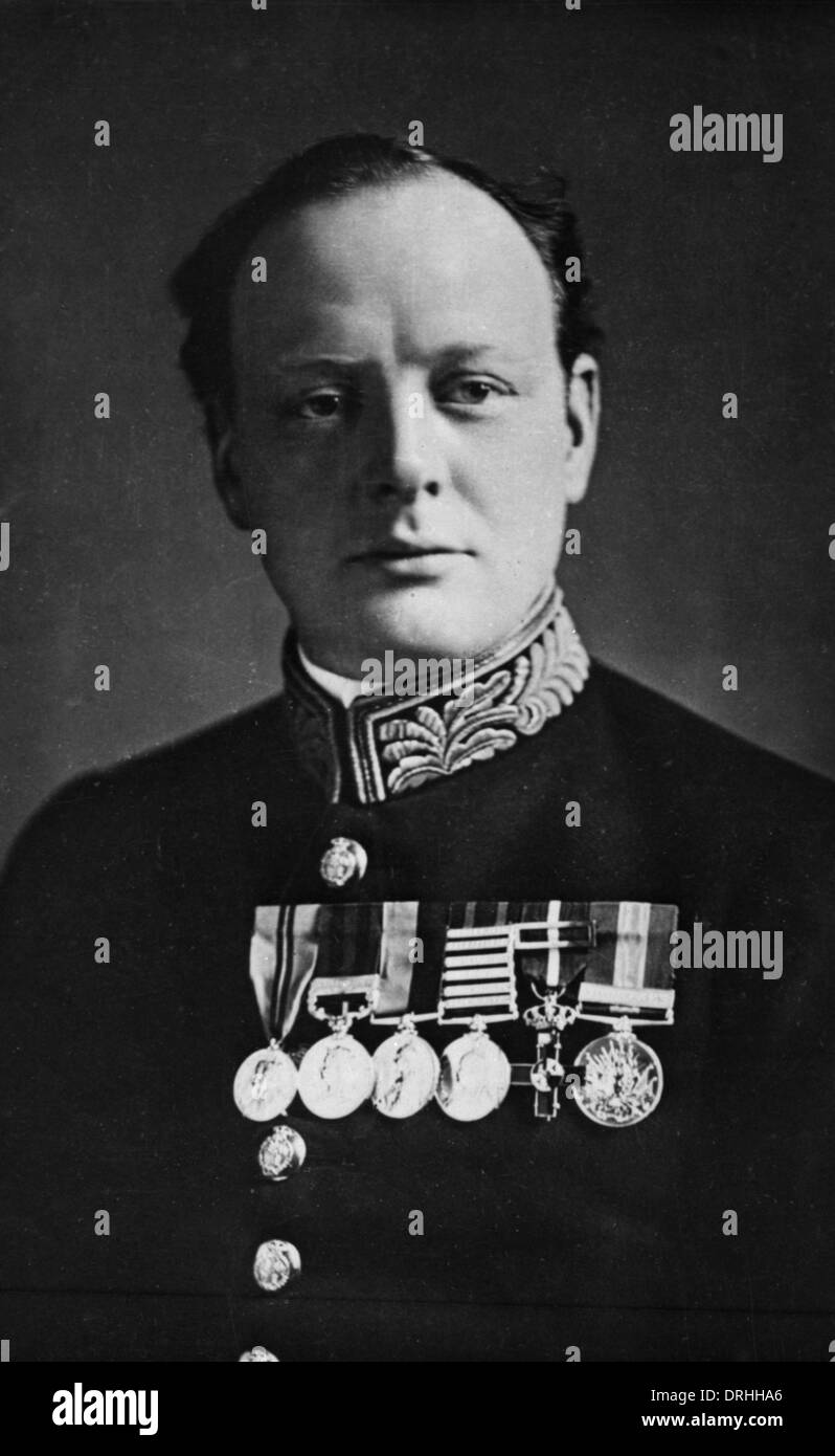Porträt von Sir Winston Churchill Stockfoto