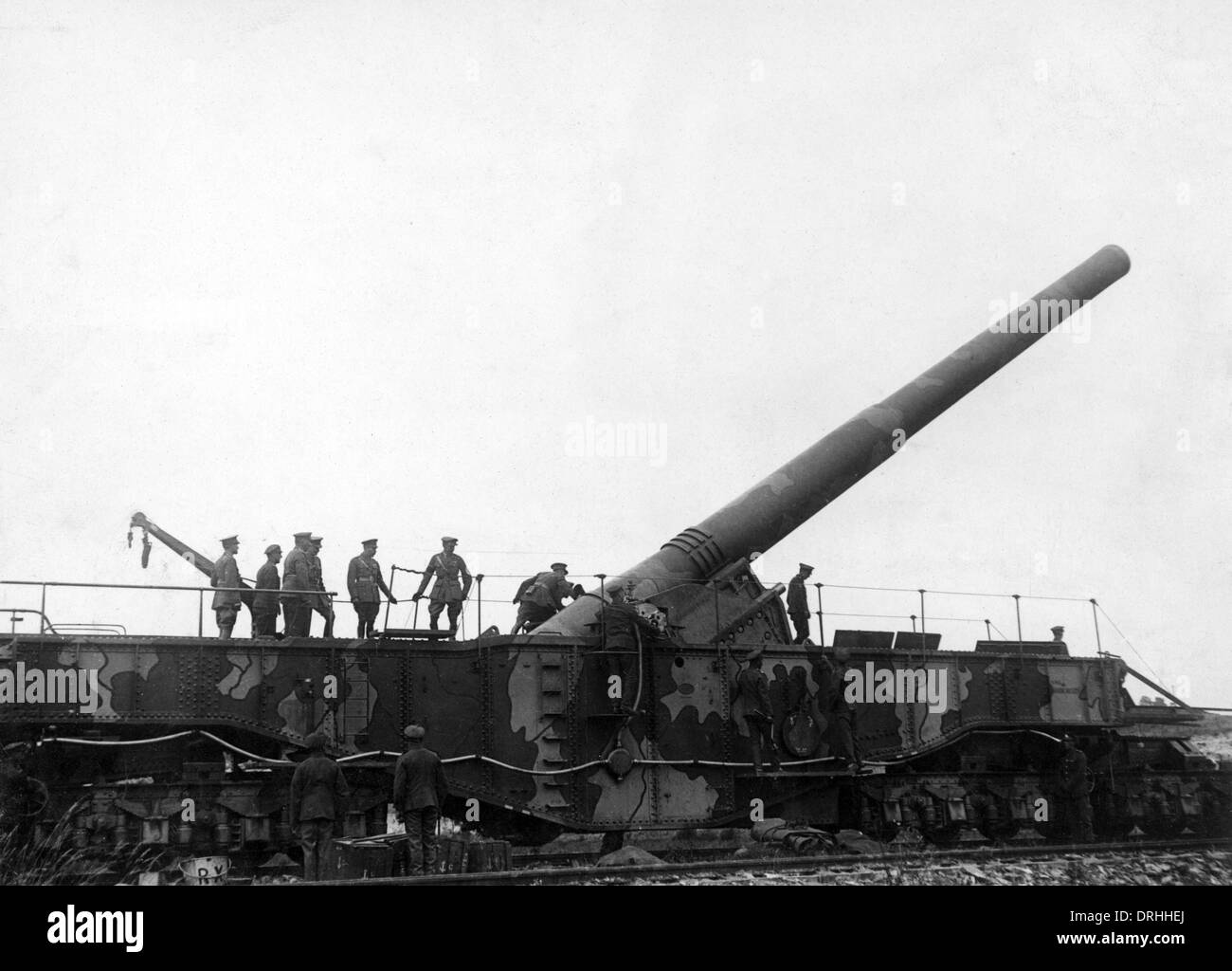 Großen britischen Gewehr von Offizieren, WW1 inspiziert Stockfoto