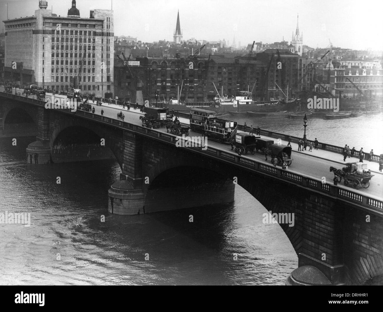 Der Blick auf London Bridge von Southbank Stockfoto