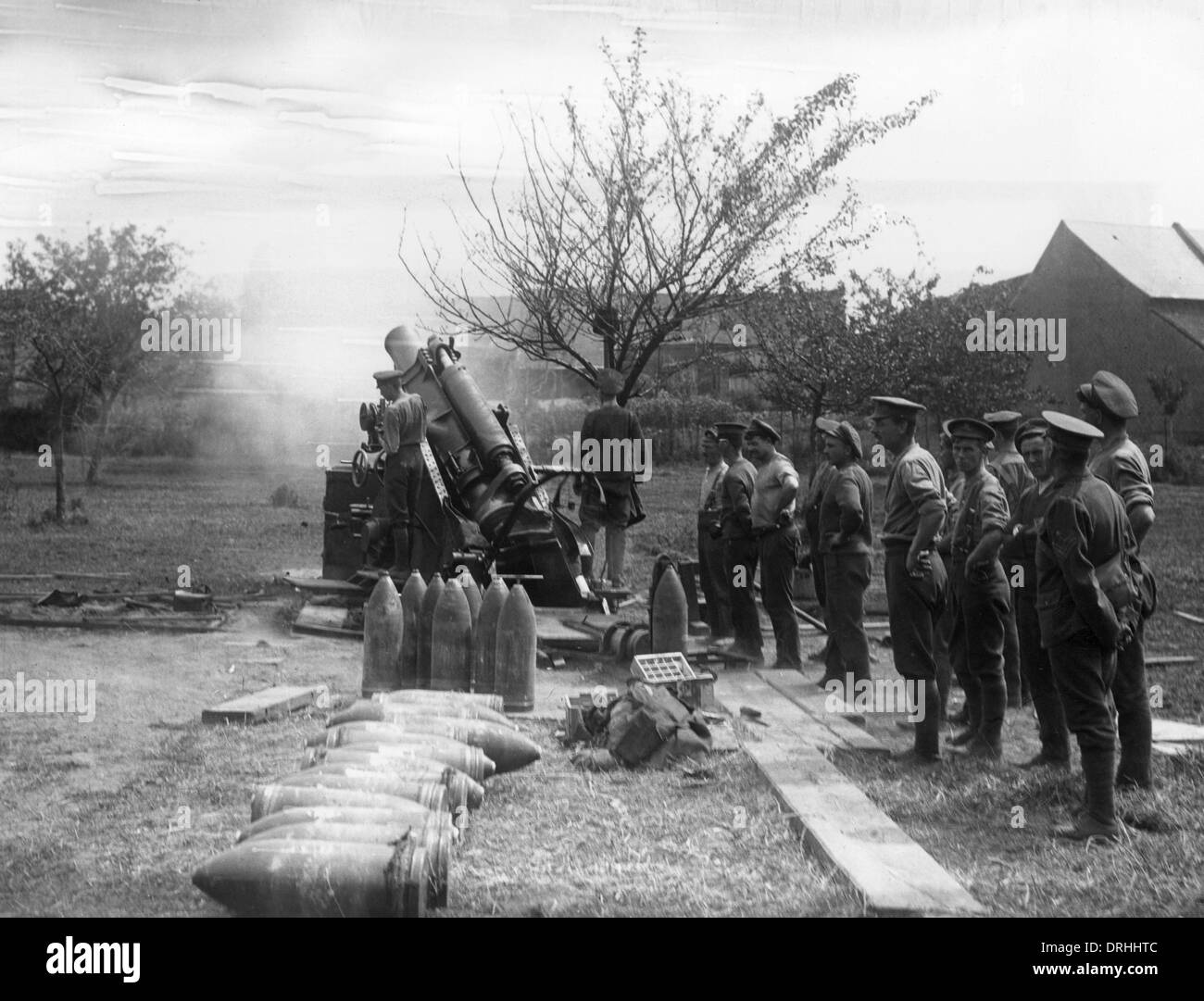 Britische 9,2 Zoll Haubitze in der Nähe von Albert, Frankreich, WW1 Stockfoto