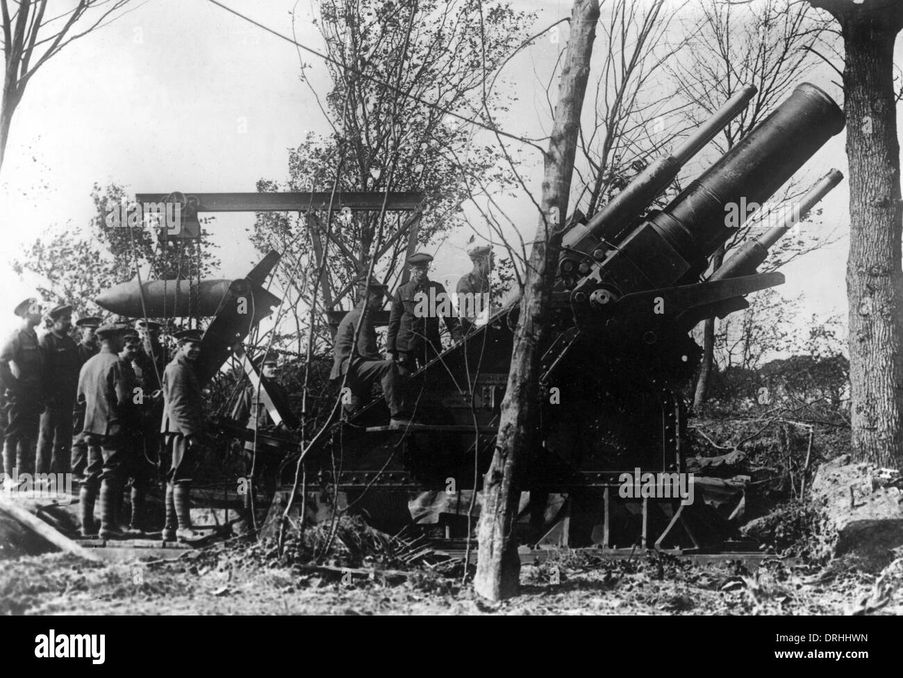 Britische "Gunners" auf der Somme, Westfront, WW1 Stockfoto