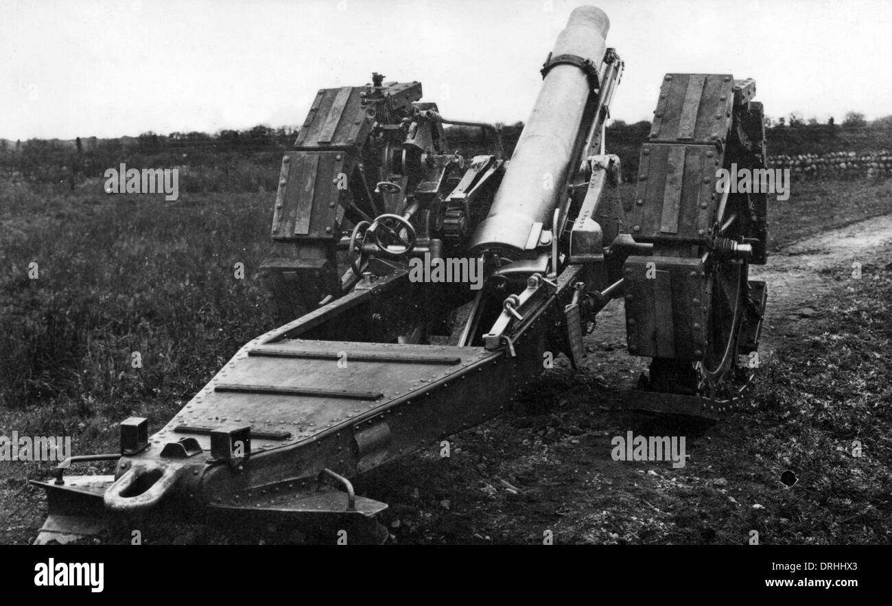 Britische 6 Zoll Haubitze verwendet während WW1 Stockfoto