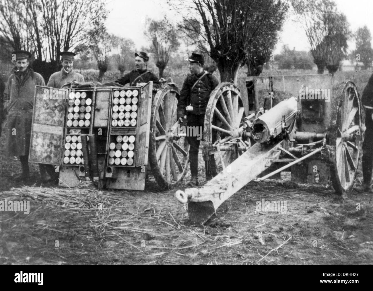 Britische und französische Soldaten, Bas Maisnil, Frankreich, WW1 Stockfoto