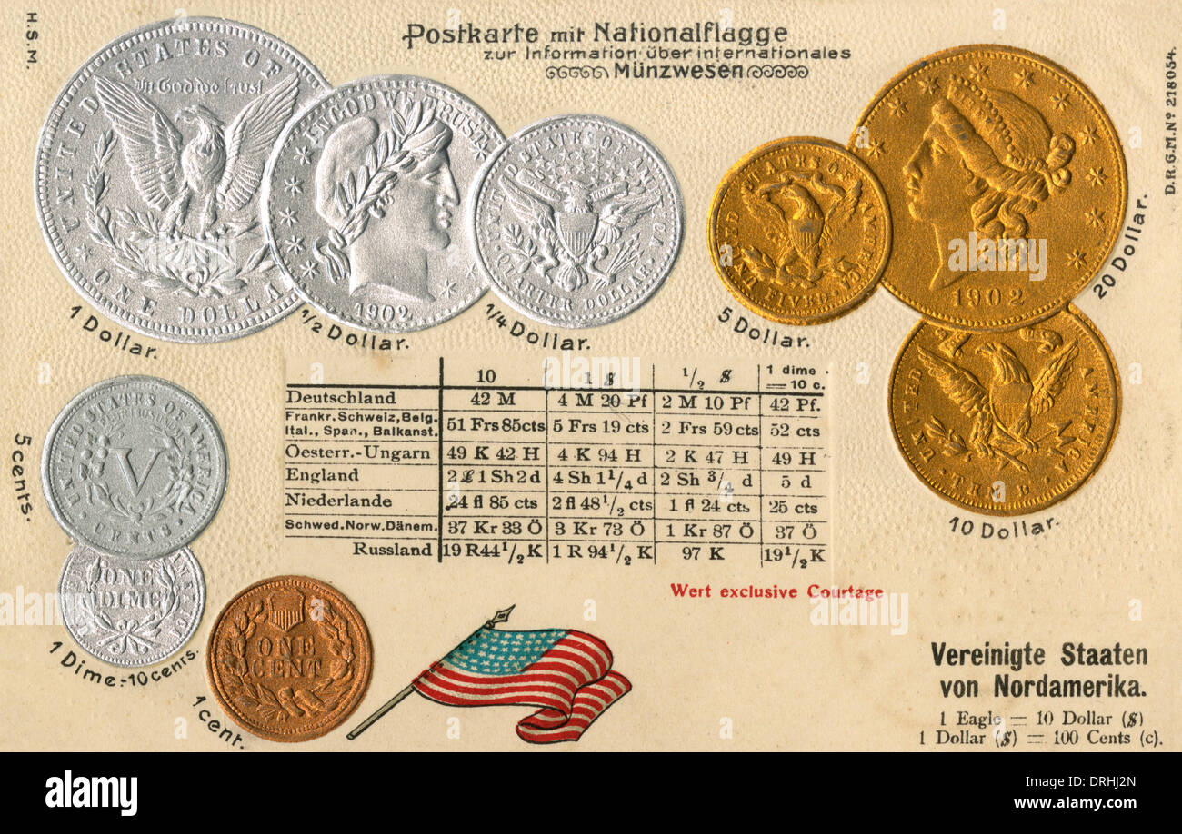 Die Münzprägung verwendet in den Vereinigten Staaten von Amerika Stockfoto