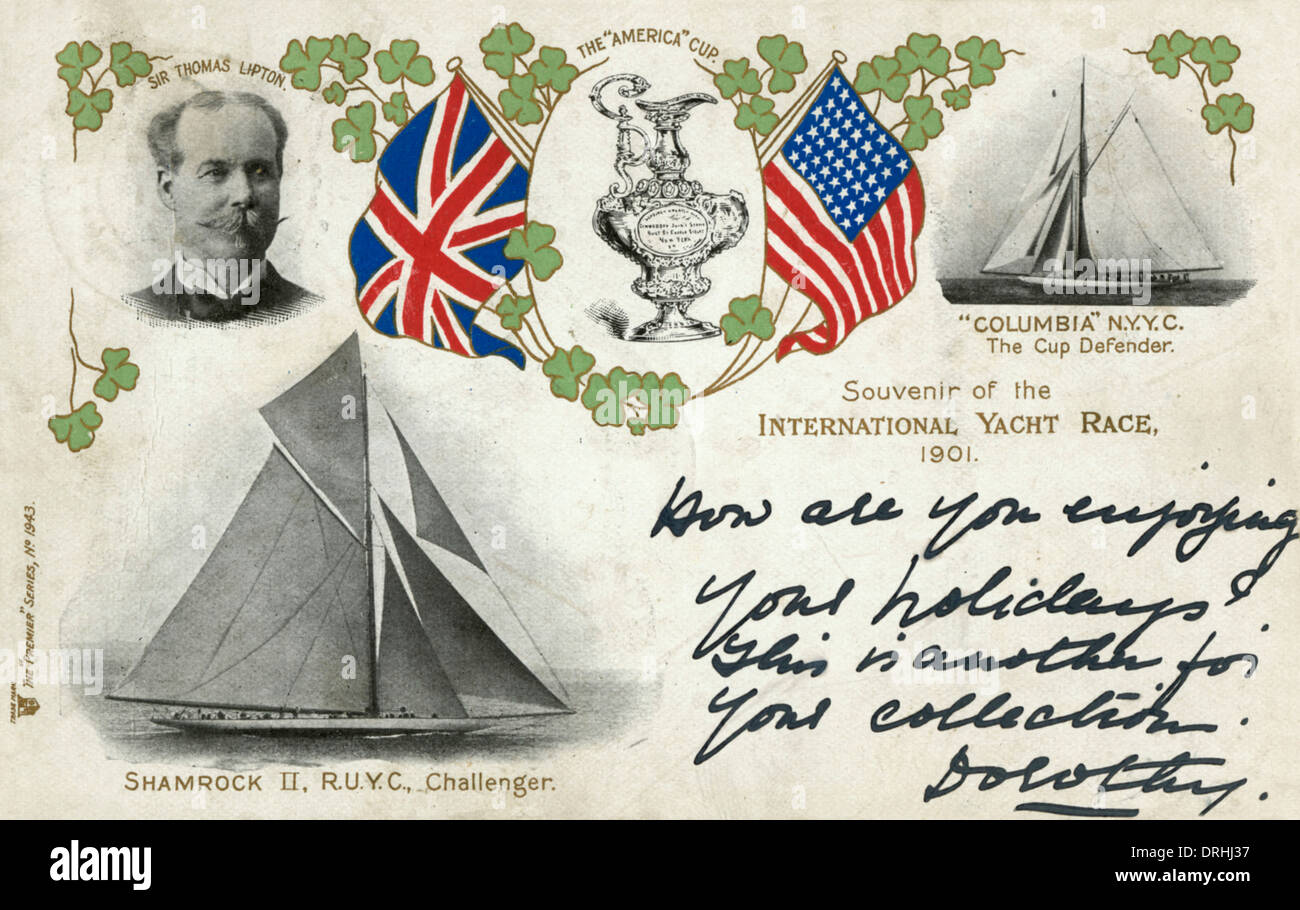 Amerika-Cup Regatta 1901 Stockfoto