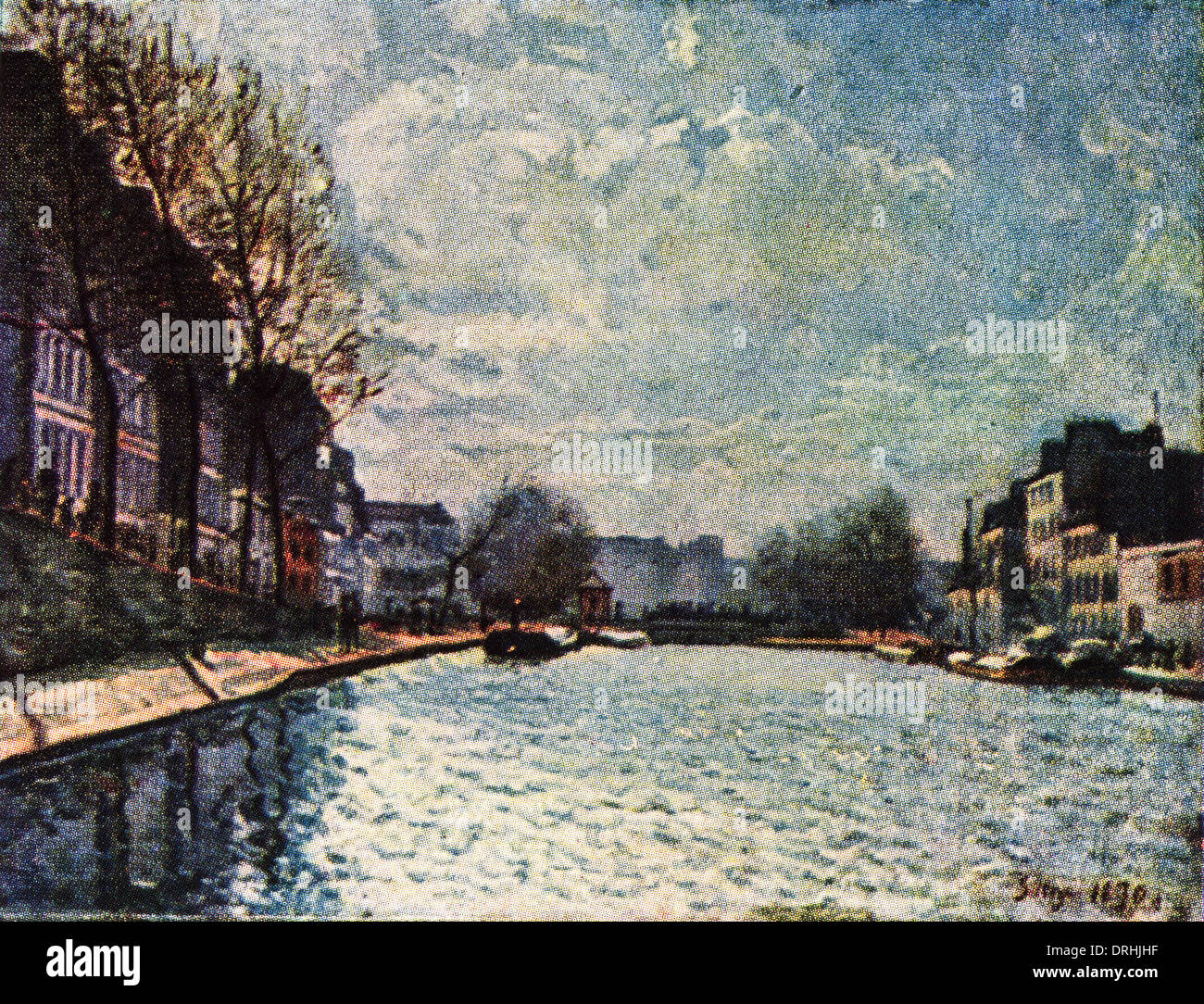 "Vue du Canal Saint-Martin" des britischen Künstlers Alfred Sisley (1839-1899) Stockfoto