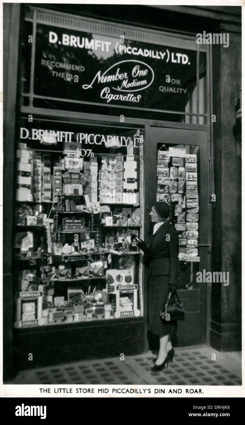 D Brumfit Tabakgeschäft - Piccadilly, London Stockfoto