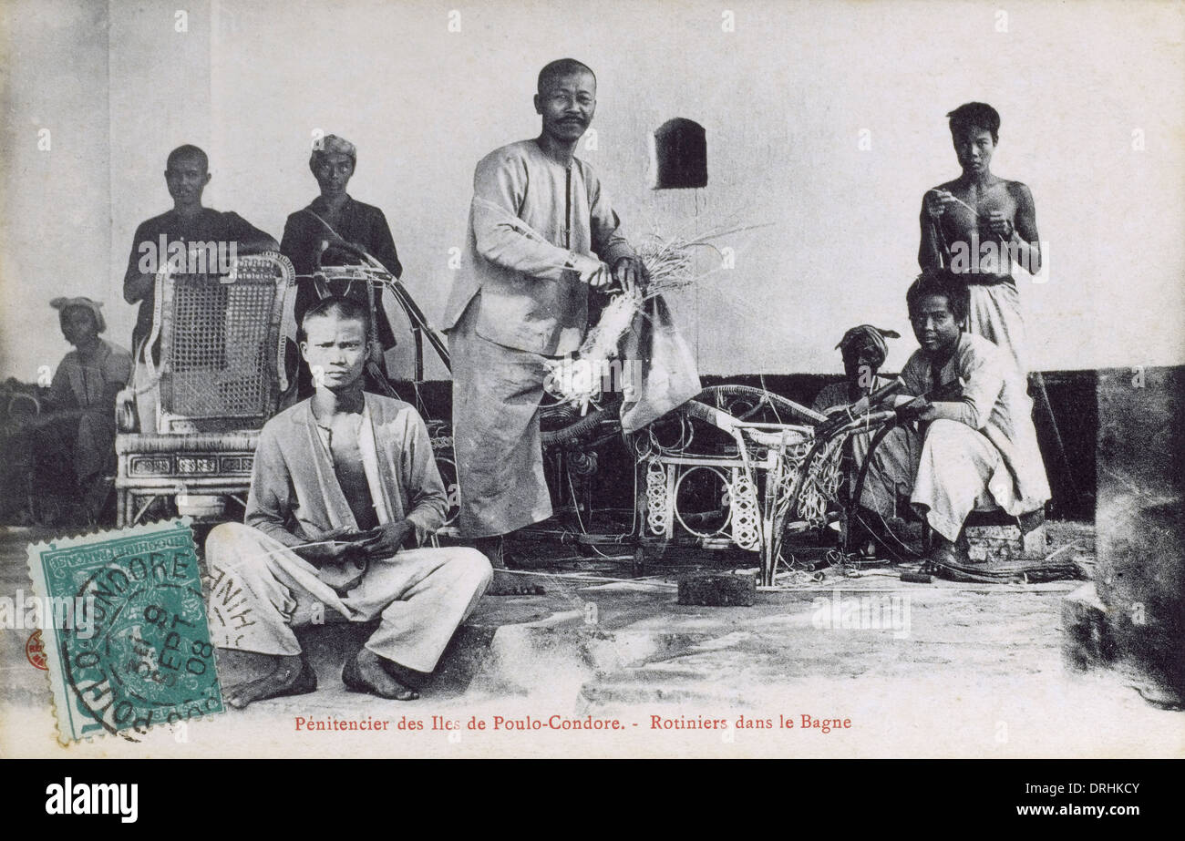 Politische Gefangene im Gefängnis auf Con Son Insel Stockfoto