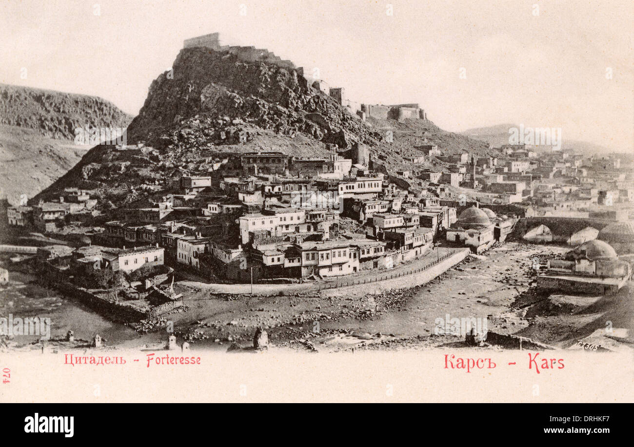 Kars, Türkei - Blick auf die Festung Stockfoto