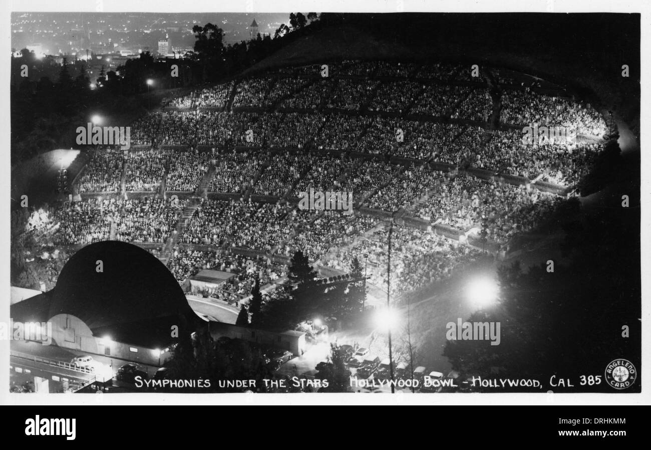 Symphony Orchestra unter den Sternen in der Hollywood Bowl Stockfoto