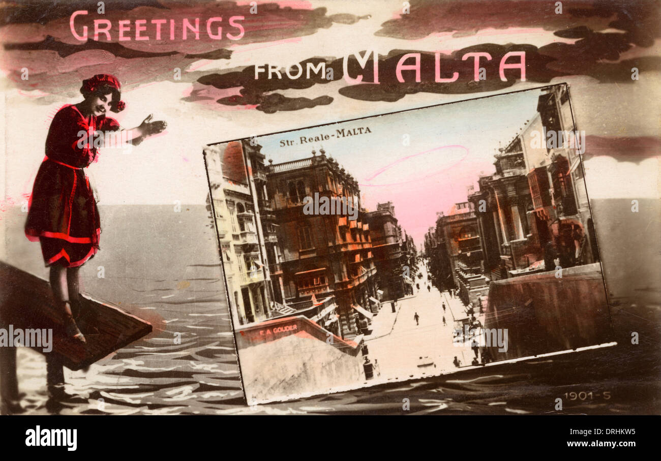 Crew der HMS Swift im Gruppenfoto auf dem Deck, WW1 Stockfoto