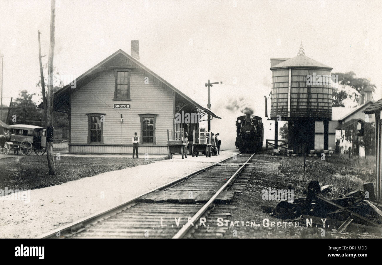 Groton Station, LVRR Railroad, New York State, USA Stockfoto