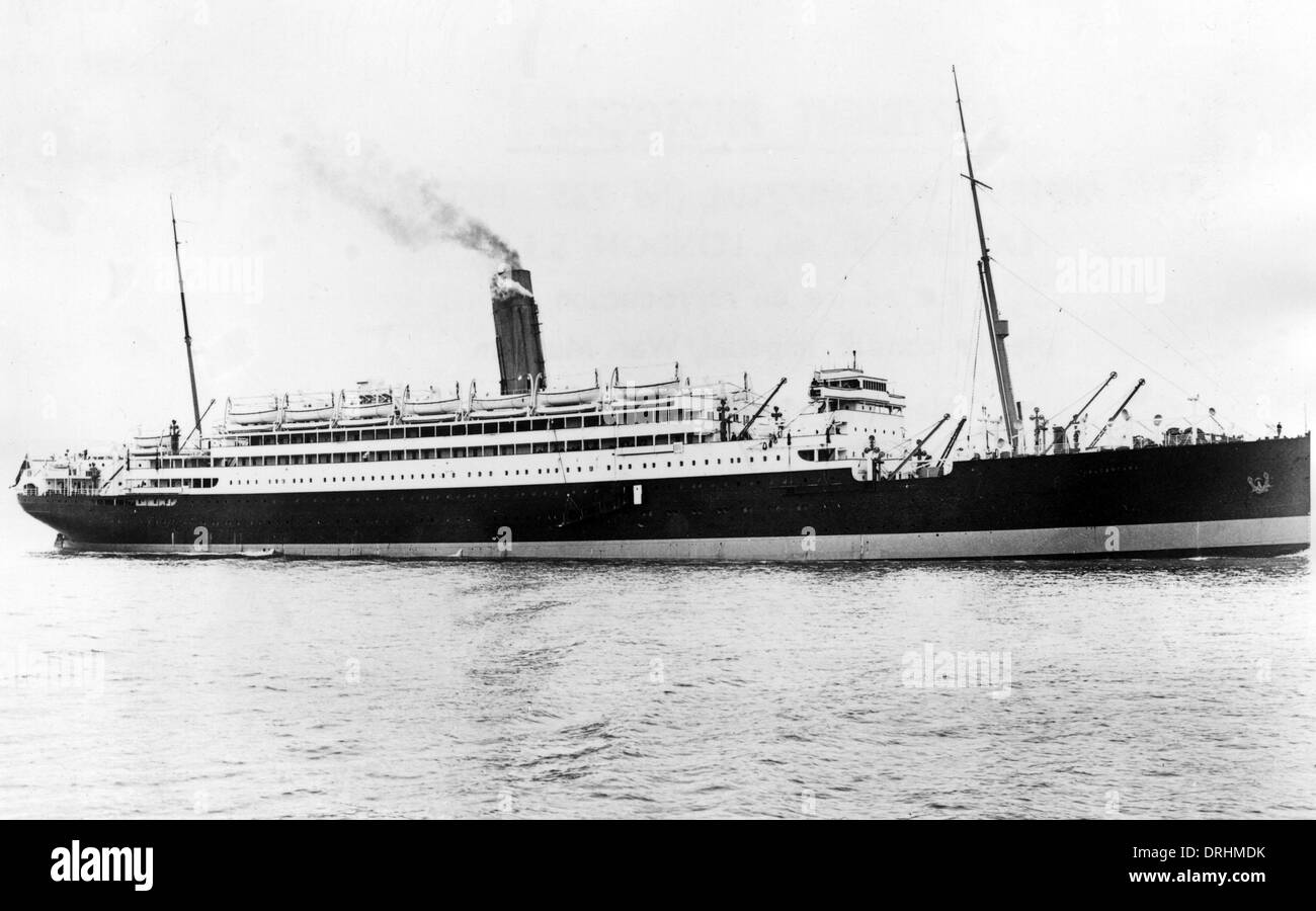 RMSP Alcantara, bewaffnete Handelsschiffe Kreuzer, WW1 Stockfoto