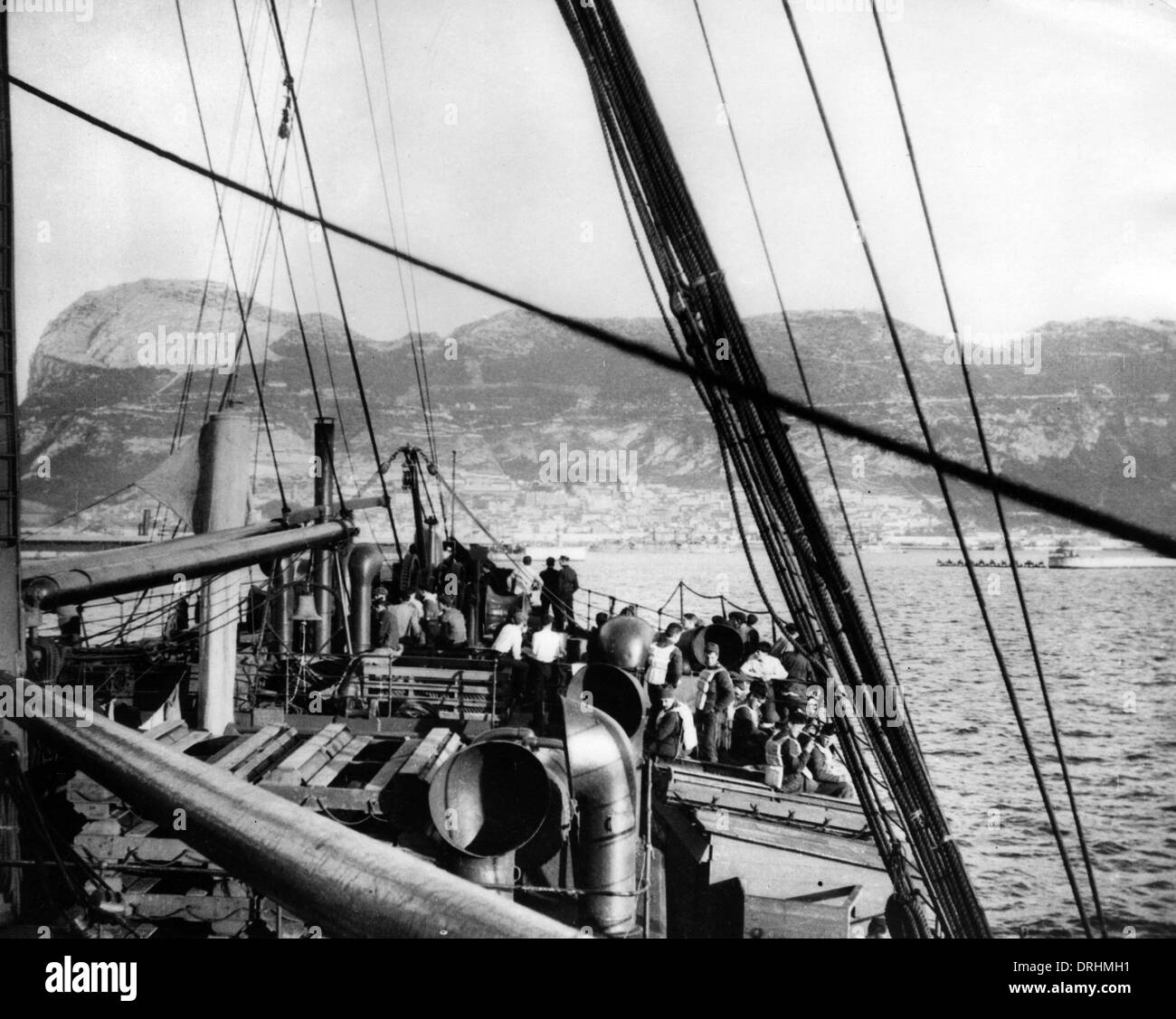 SS-sächsische vor Gibraltar, WW1 Stockfoto