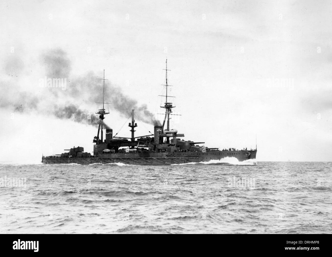 HMS Agincourt, britische Schlachtschiff, WW1 Stockfoto
